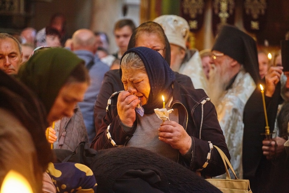 Прощание с архимандритом Тихоном (Секретарёвым)