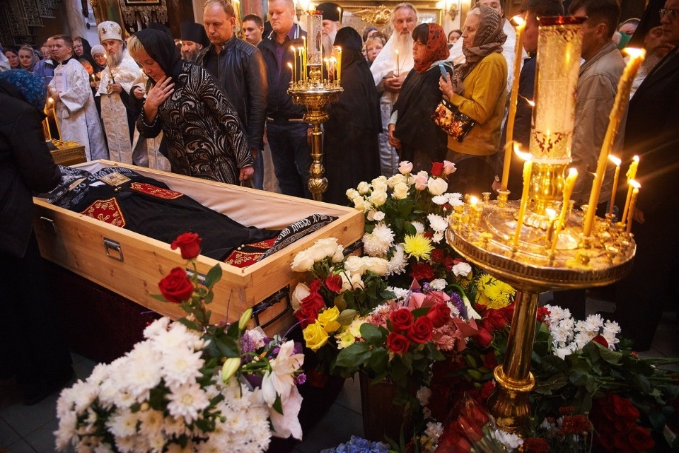 Прощание с архимандритом Тихоном (Секретарёвым)