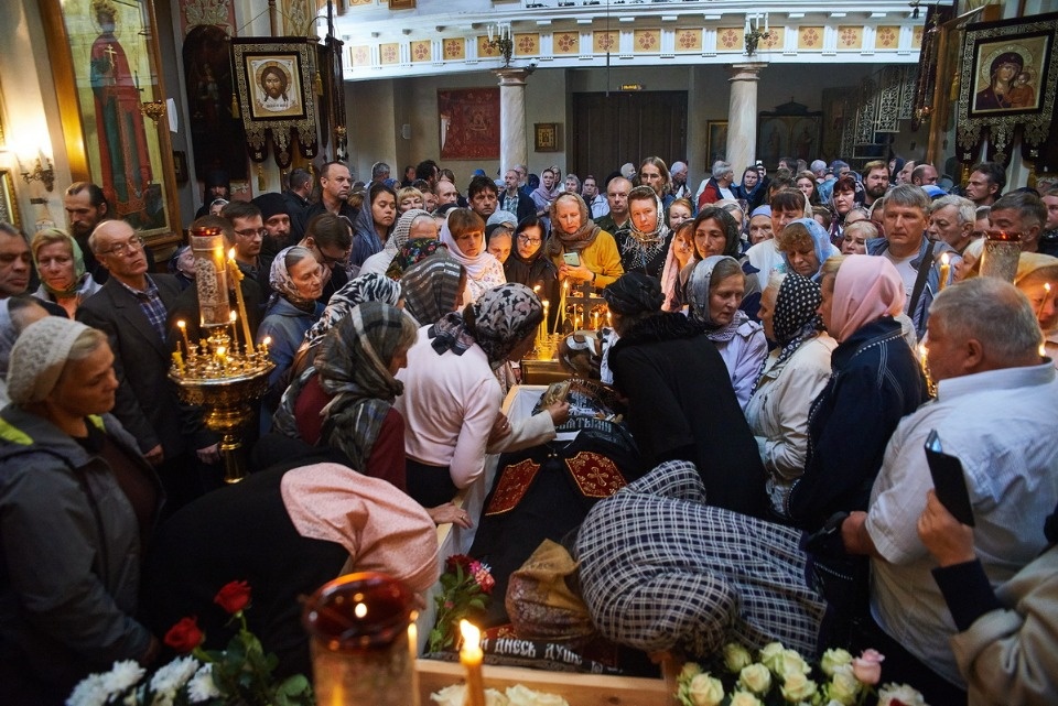 Прощание с архимандритом Тихоном (Секретарёвым)