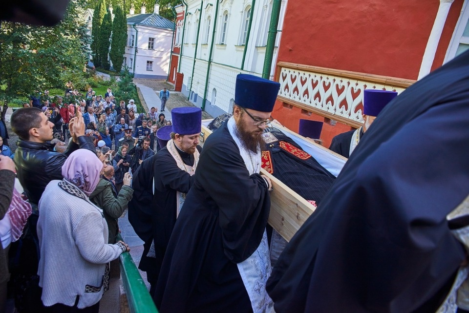 Прощание с архимандритом Тихоном (Секретарёвым)