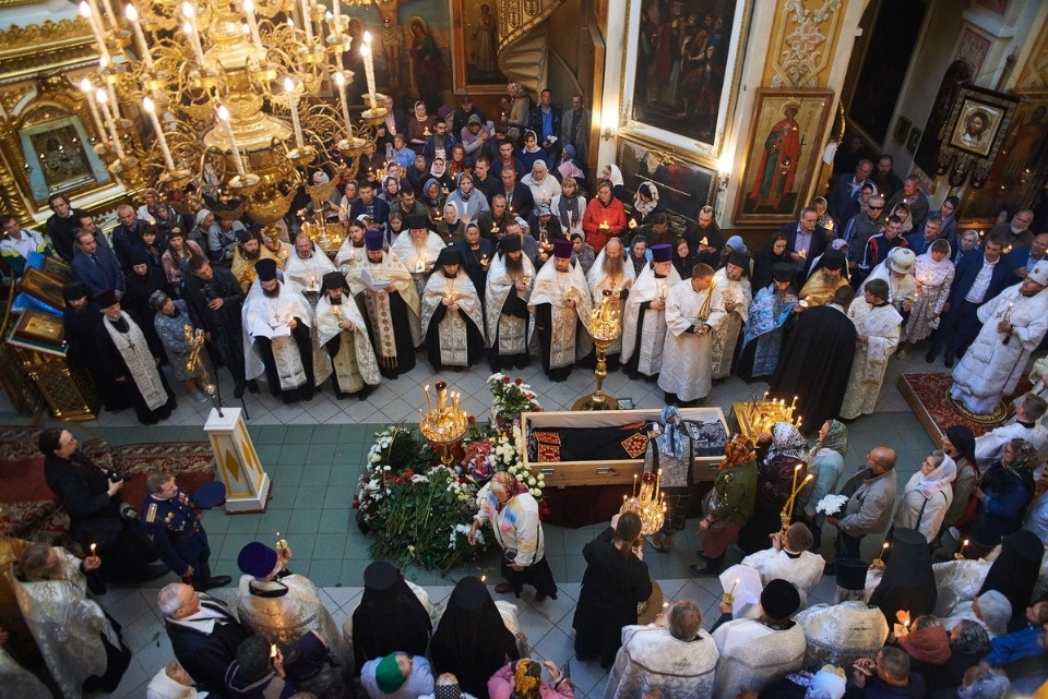 Прощание с архимандритом Тихоном (Секретарёвым)