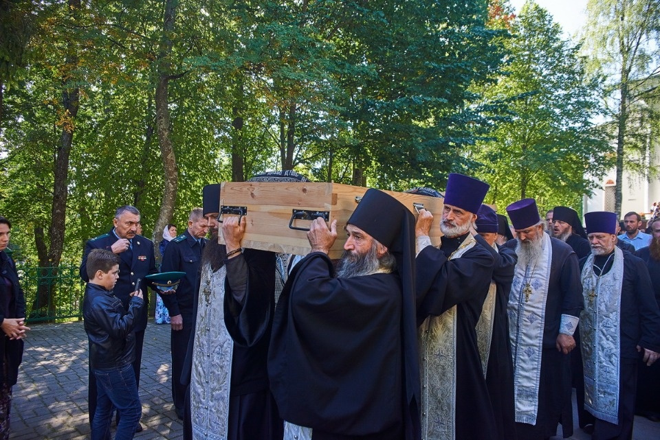 Прощание с архимандритом Тихоном (Секретарёвым)