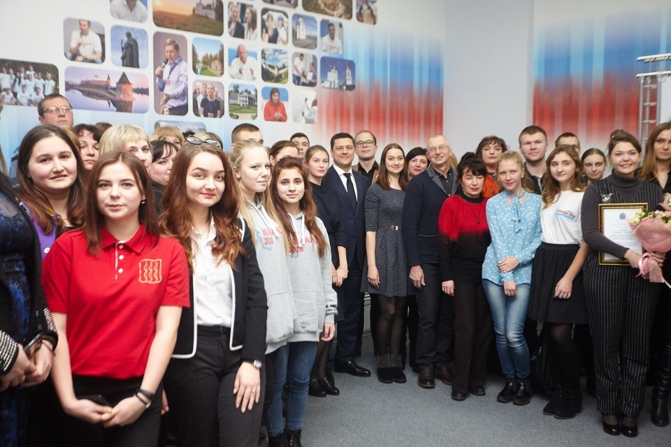 Встреча Михаила Ведерникова с волонтерами и участниками проекта «Великие имена России»