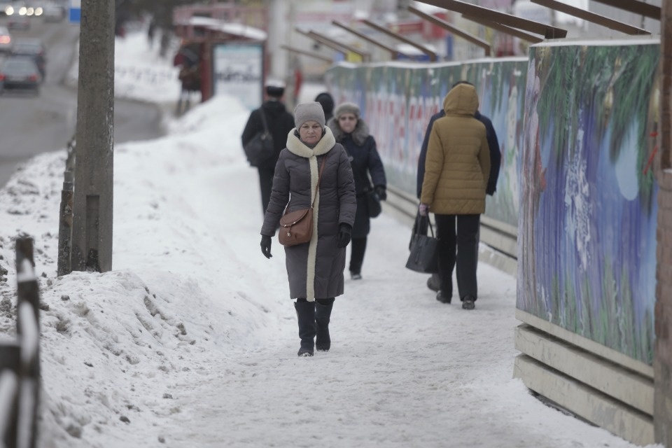 Как убирают снег в Пскове этой зимой