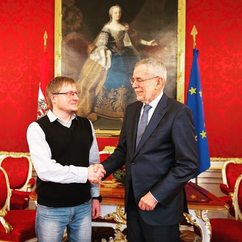 Директор Госархива Псковской области встретился с президентом Австрии в Хофбургском дворце