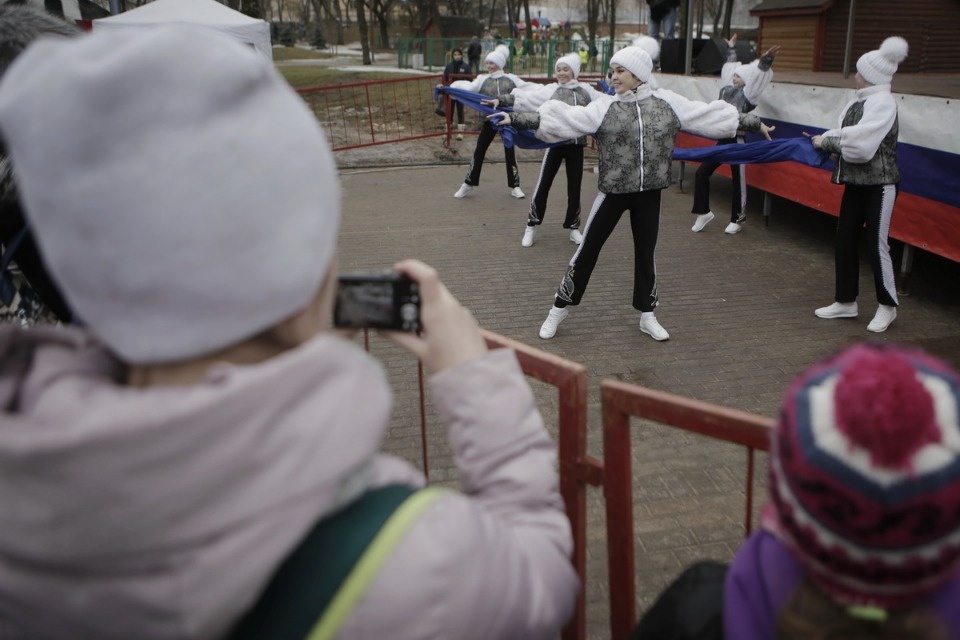Псковичи отметили пятилетие воссоединения Крыма с Россией