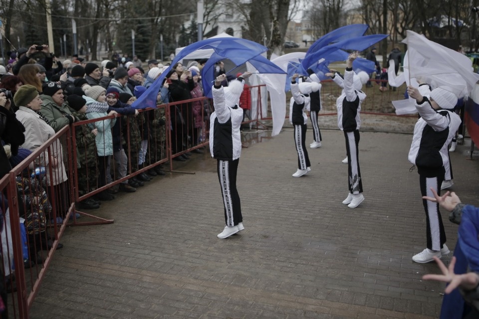 Псковичи отметили пятилетие воссоединения Крыма с Россией