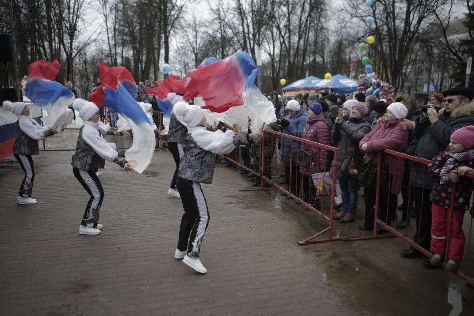 Псковичи отметили пятилетие воссоединения Крыма с Россией
