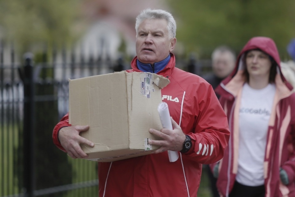 Парад участников Эстафеты «Псковской правды»