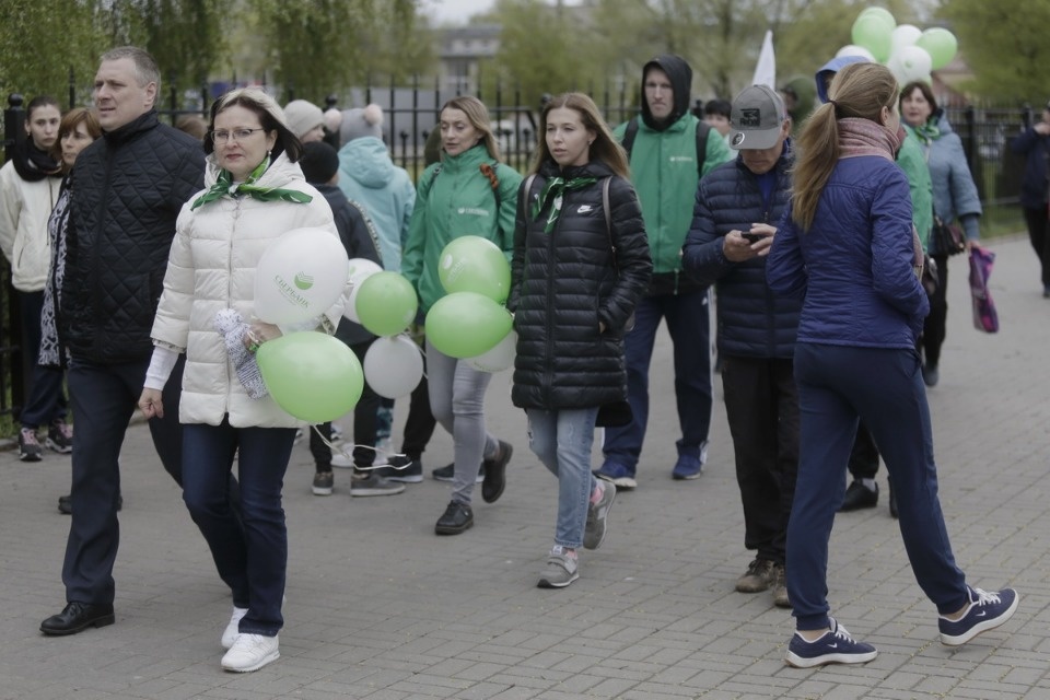 Парад участников Эстафеты «Псковской правды»
