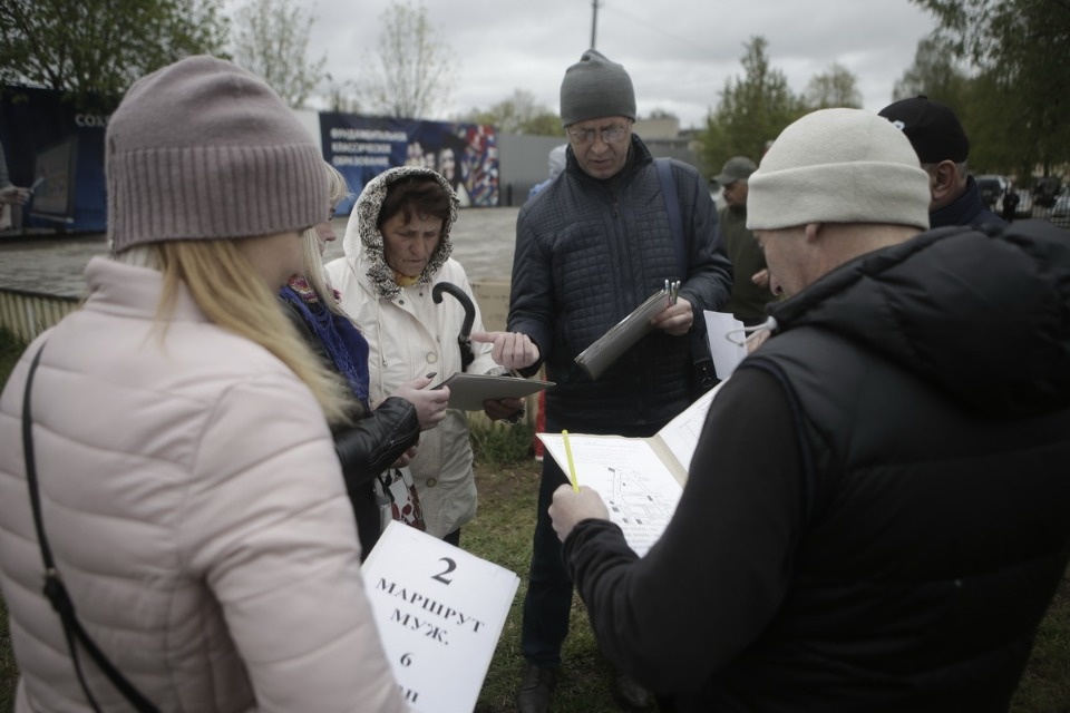 Парад участников Эстафеты «Псковской правды»