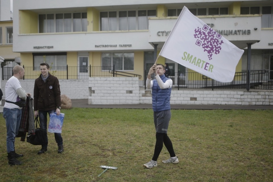 Парад участников Эстафеты «Псковской правды»