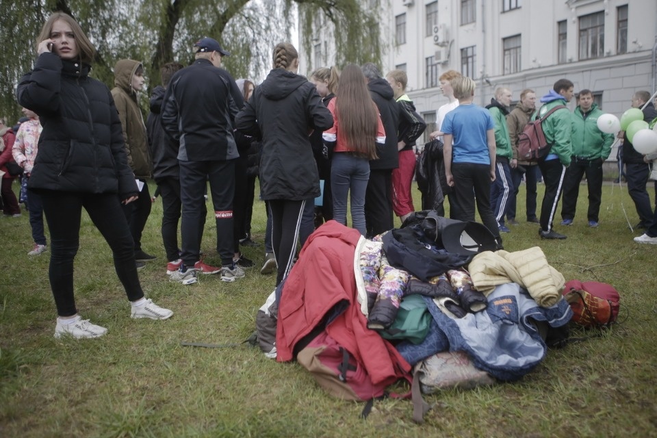 Парад участников Эстафеты «Псковской правды»
