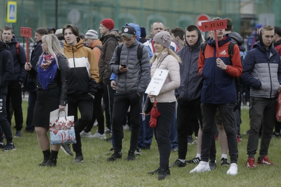 Парад участников Эстафеты «Псковской правды»