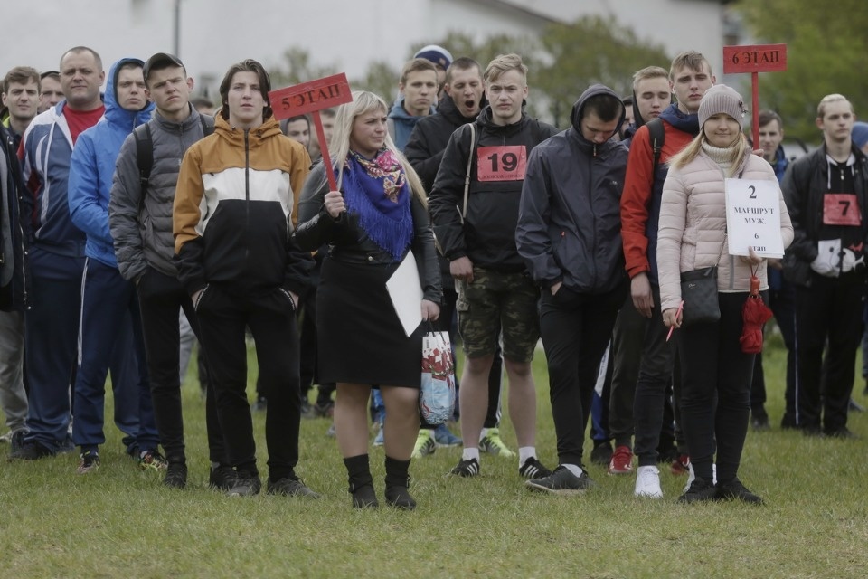 Парад участников Эстафеты «Псковской правды»