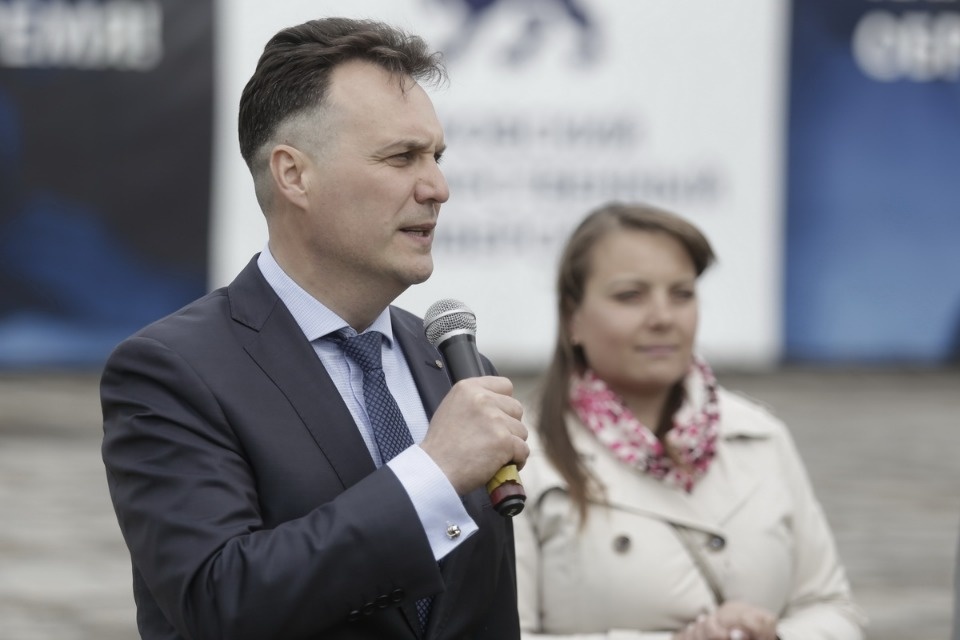 Парад участников Эстафеты «Псковской правды»