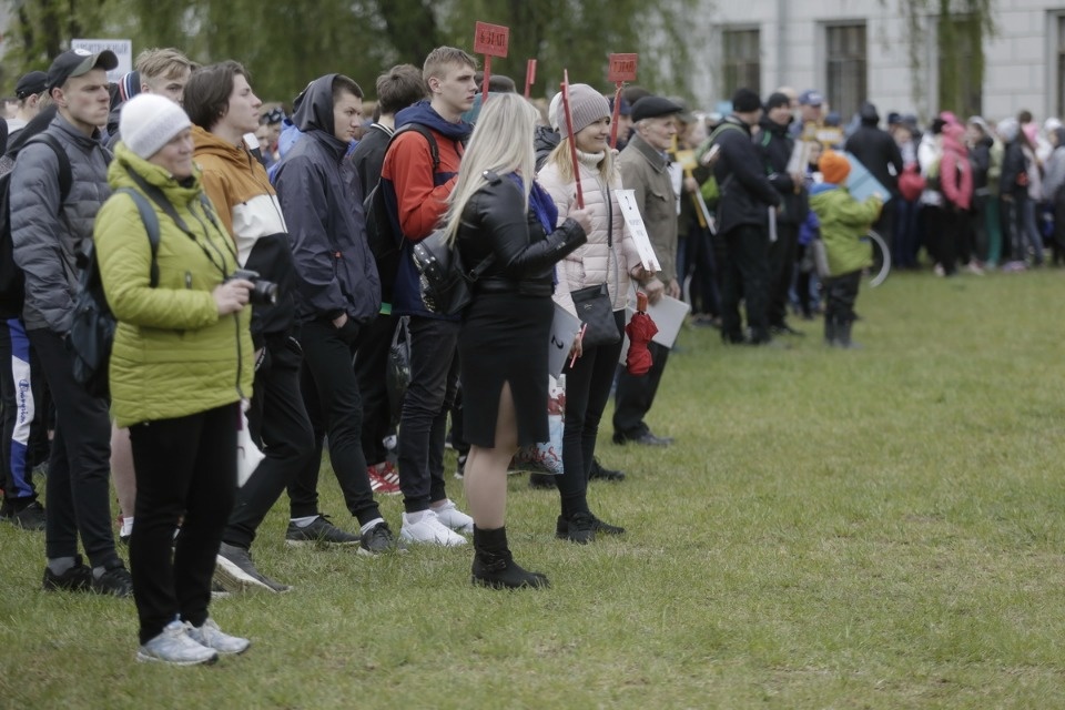 Парад участников Эстафеты «Псковской правды»