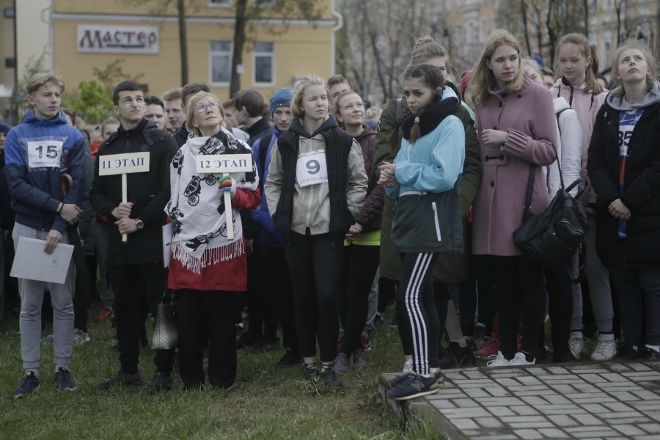 Парад участников Эстафеты «Псковской правды»