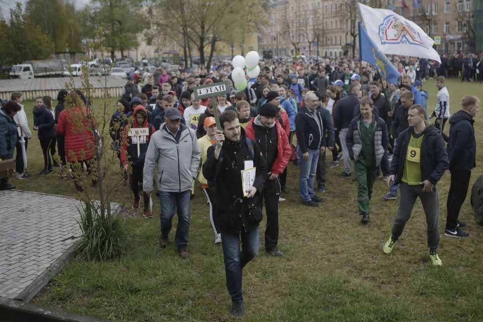 Парад участников Эстафеты «Псковской правды»