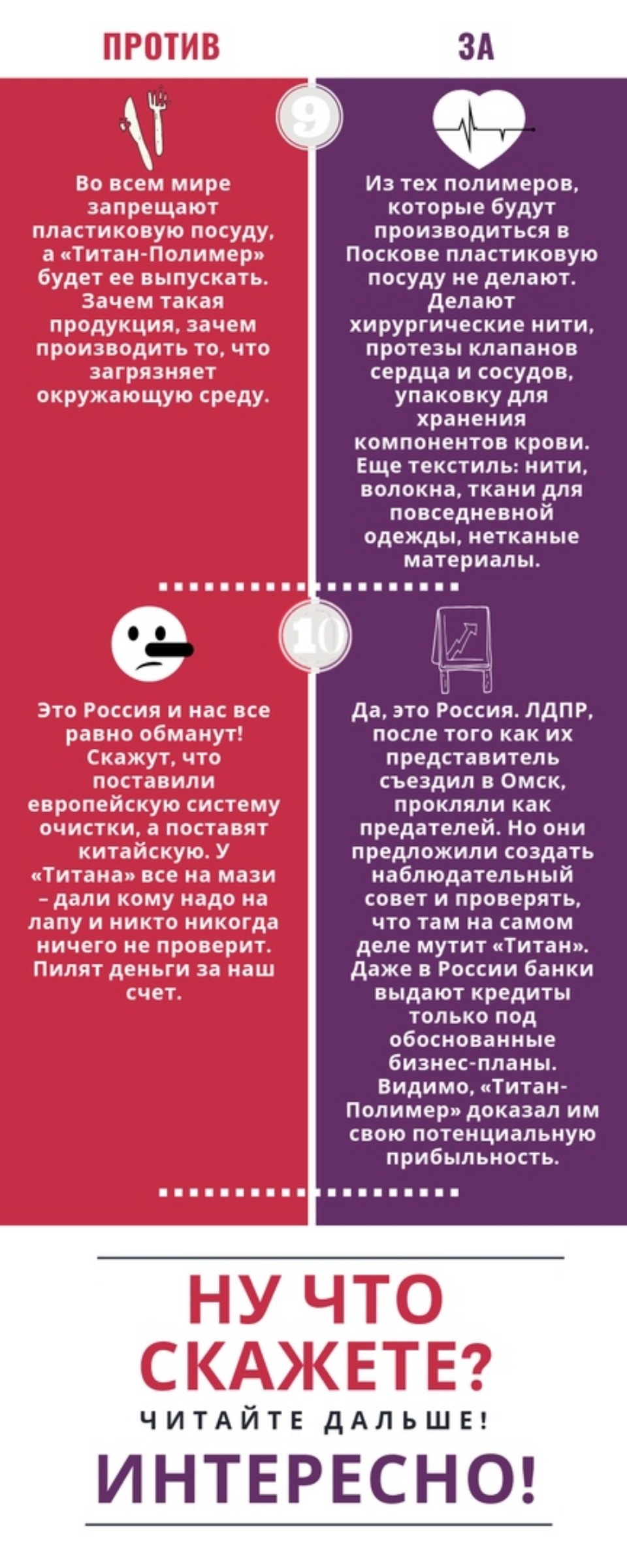 Инфографику «за» и «против» строительства «Титан-Полимера» в Пскове опубликовали в соцсетях Инфографику «за» и «против» строительства «Титан-Полимера» в Пскове опубликовали в соцсетях