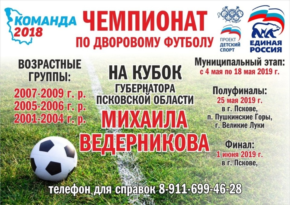 В Пскове, Пушкинских Горах и Великих Луках 46 дворовых  футбольных команд будут бороться за выход в финал 