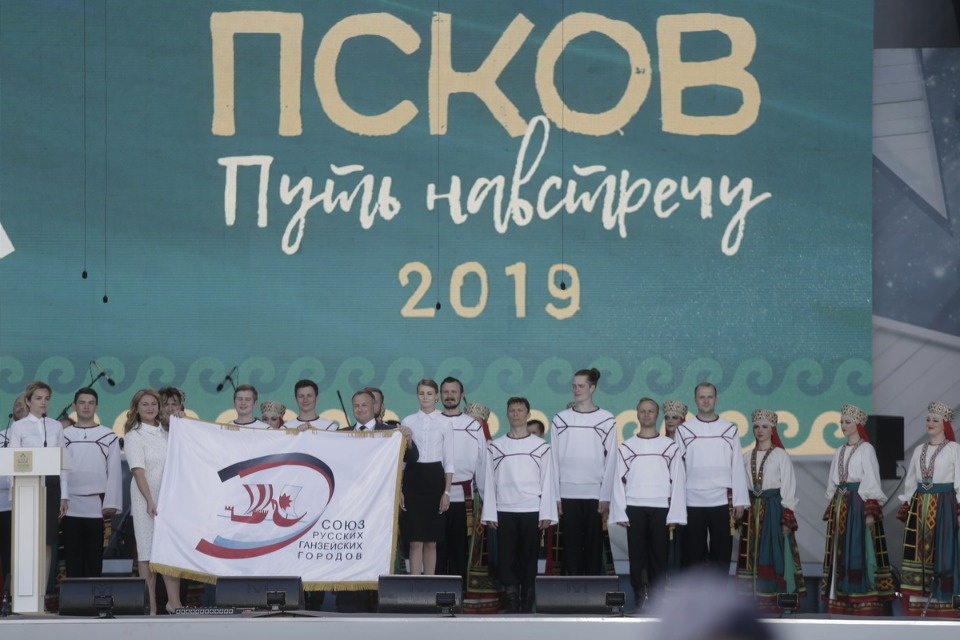 Церемония закрытия Международных Ганзейских дней в Пскове Церемония закрытия Международных Ганзейских дней в Пскове