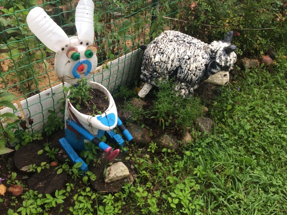 Ландшафтный дизайн из вторсырья