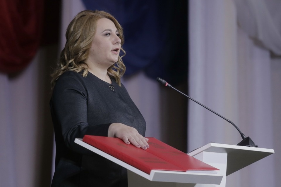 Вступление Елены Полонской в должность главы Пскова