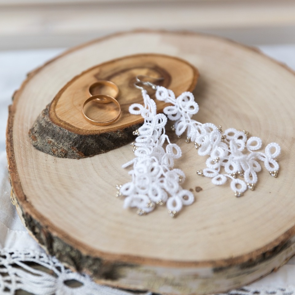 Невесомые кружевные серьги выставит на ярмарке «ART-ель» мастер Юлия Григорьева