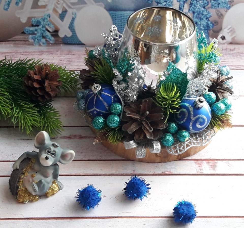 Композиции со свечой от мастера Елены Лебедевой можно будет купить на ярмарке «ART-ель»