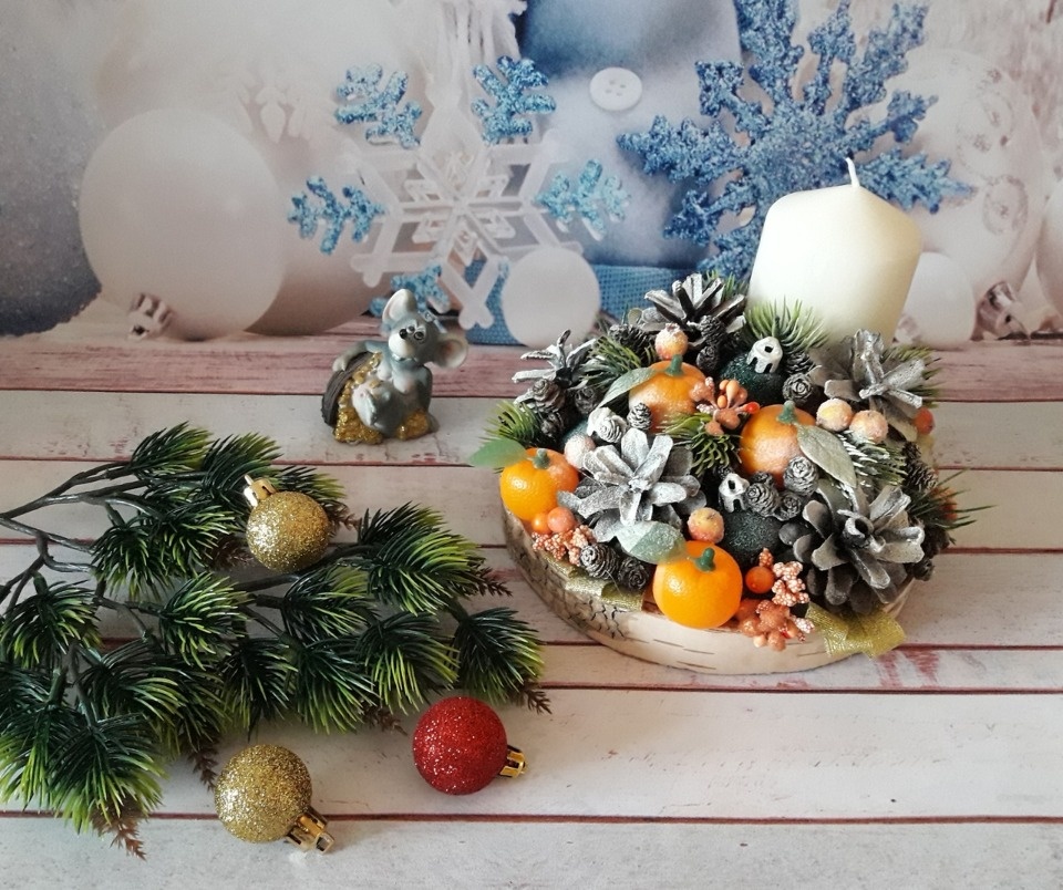 Композиции со свечой от мастера Елены Лебедевой можно будет купить на ярмарке «ART-ель»