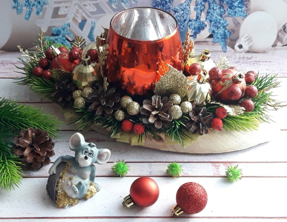 Композиции со свечой от мастера Елены Лебедевой можно будет купить на ярмарке «ART-ель»