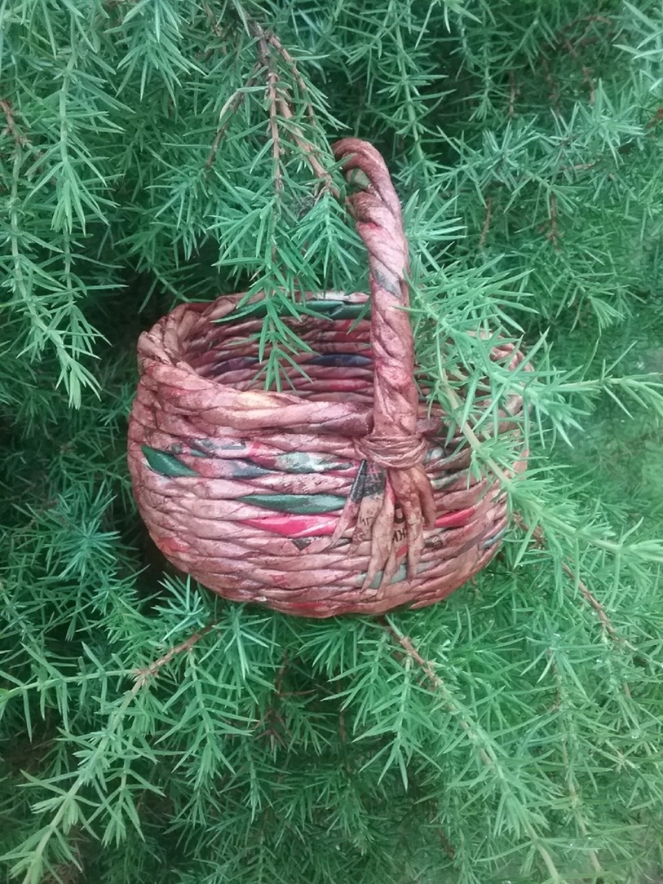 Плетеные мешочки из бумажной лозы выставит на ярмарке «ART-ель» мастер Ирина Губанова