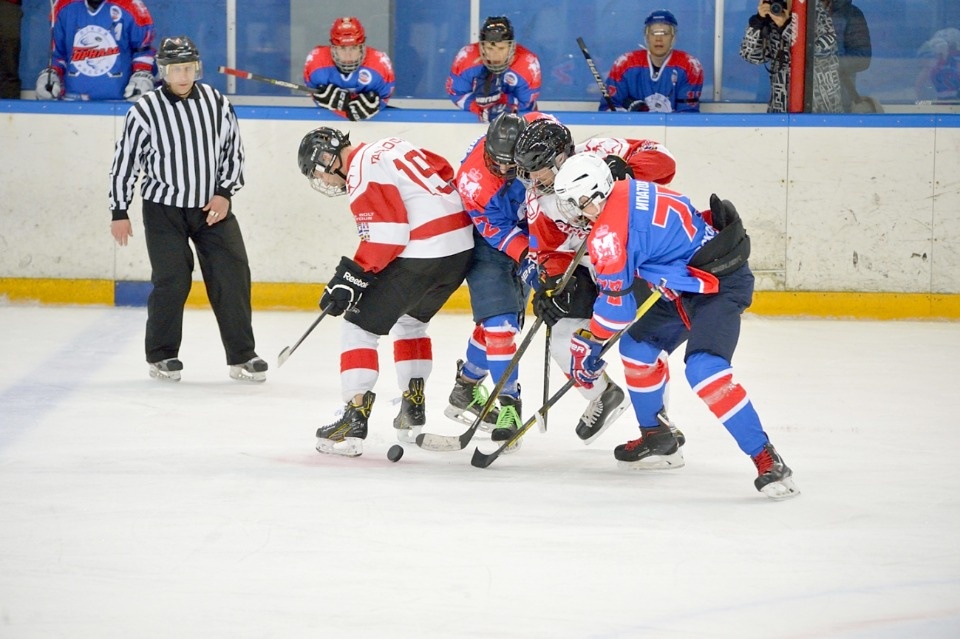 В Ледовом дворце скрестили клюшки «Скрюэнболт» из канадского Калгари и псковская дружина «Торнадо»