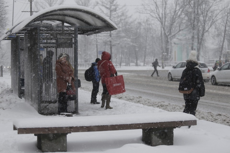 В Пскове неожиданно началась зима