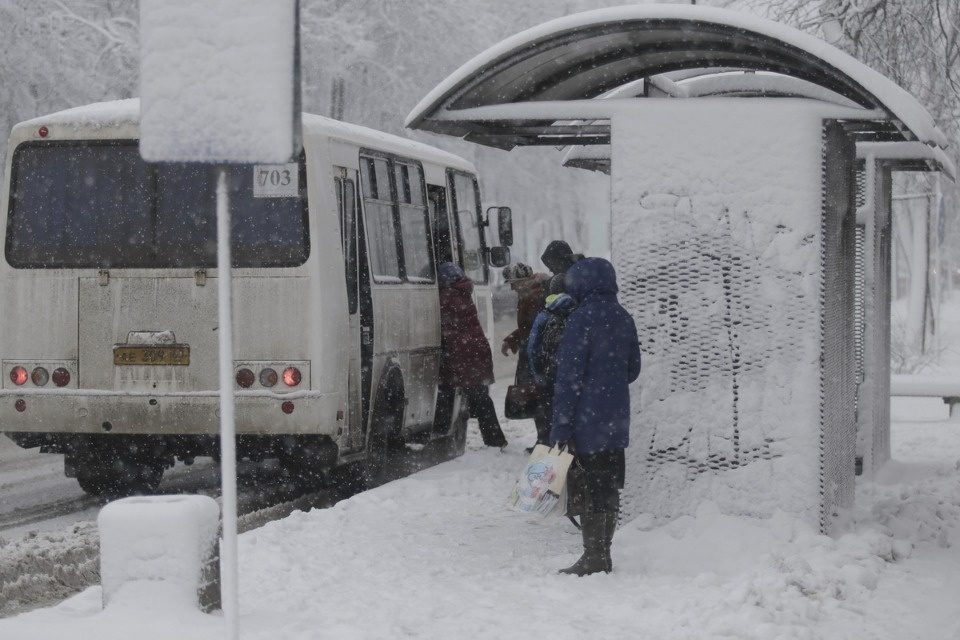 В Пскове неожиданно началась зима