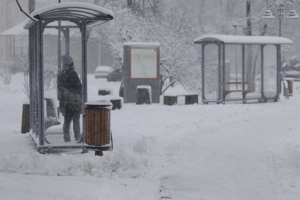 В Пскове неожиданно началась зима