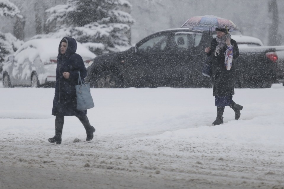 В Пскове неожиданно началась зима
