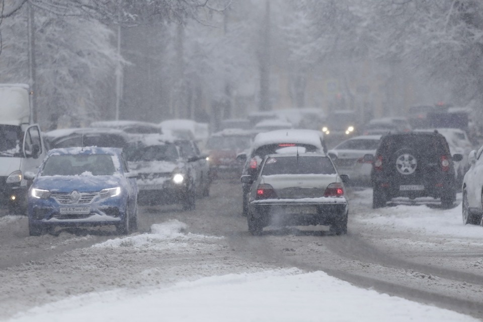 В Пскове неожиданно началась зима