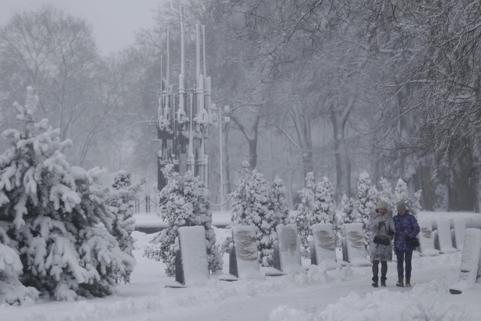 В Пскове неожиданно началась зима