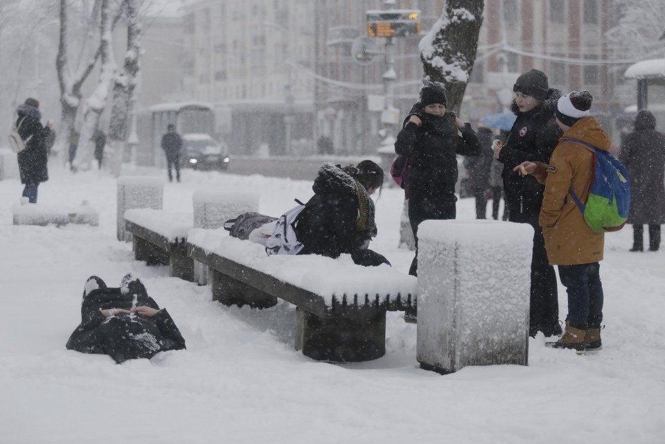 В Пскове неожиданно началась зима