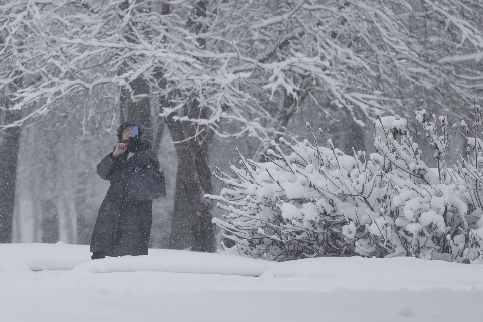 В Пскове неожиданно началась зима