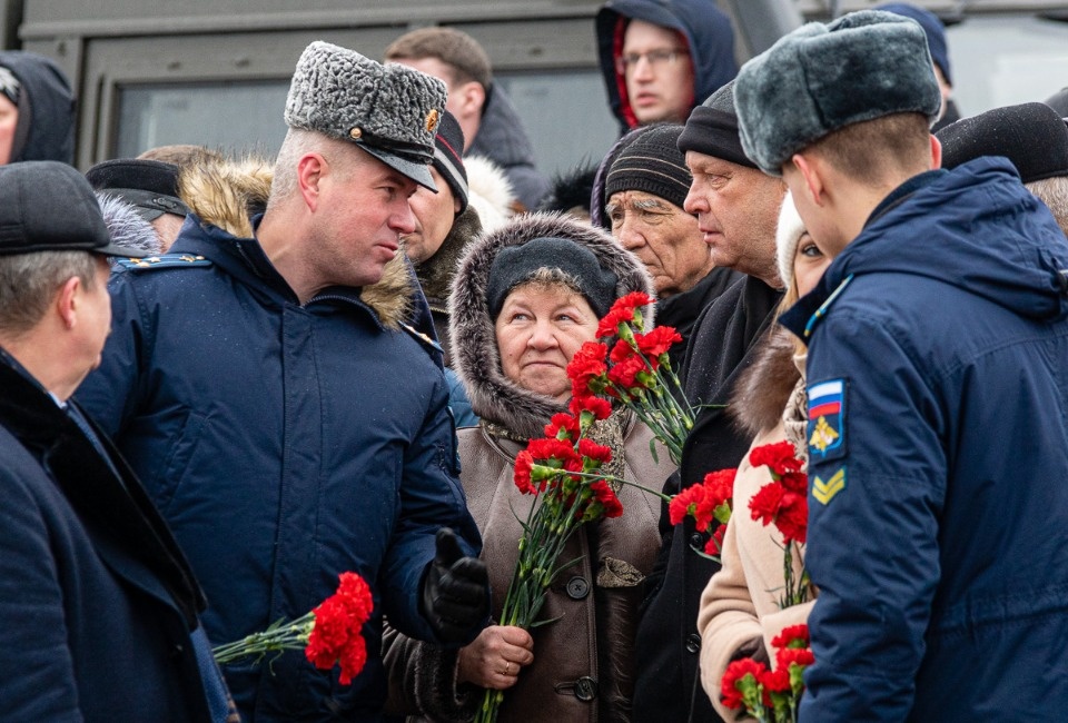 В Пскове с участием президента Путина почтили память бойцов шестой роты
