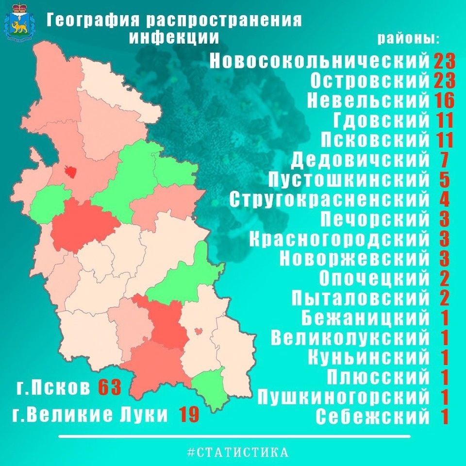 Более 200 человек заразились коронавирусом в Псковской области