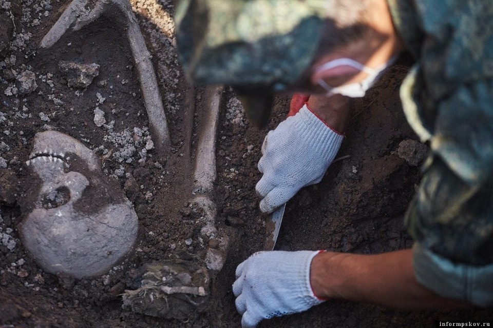Родственников, найденного в Моглино красноармейца, устанавливают следователи