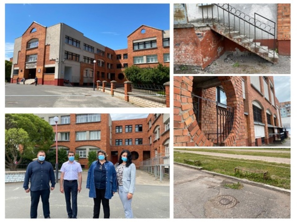 Общественники выявили недостатки в обустройстве территории у псковской школы № 26