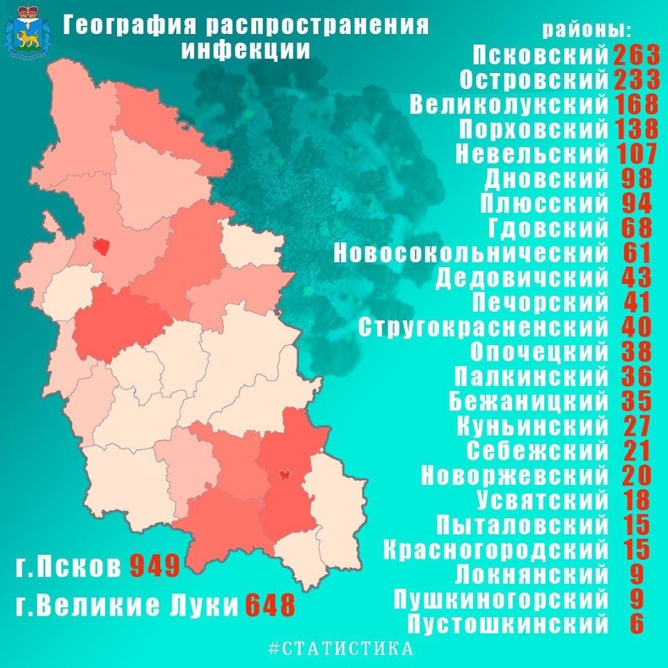 Число выздоровевших от коронавируса в Псковской области продолжает расти