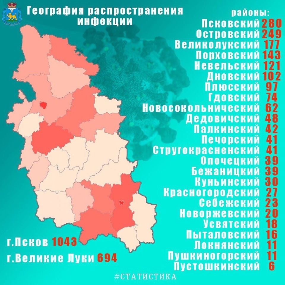 Подтверждена ещё одна смерть от коронавируса в Псковской области