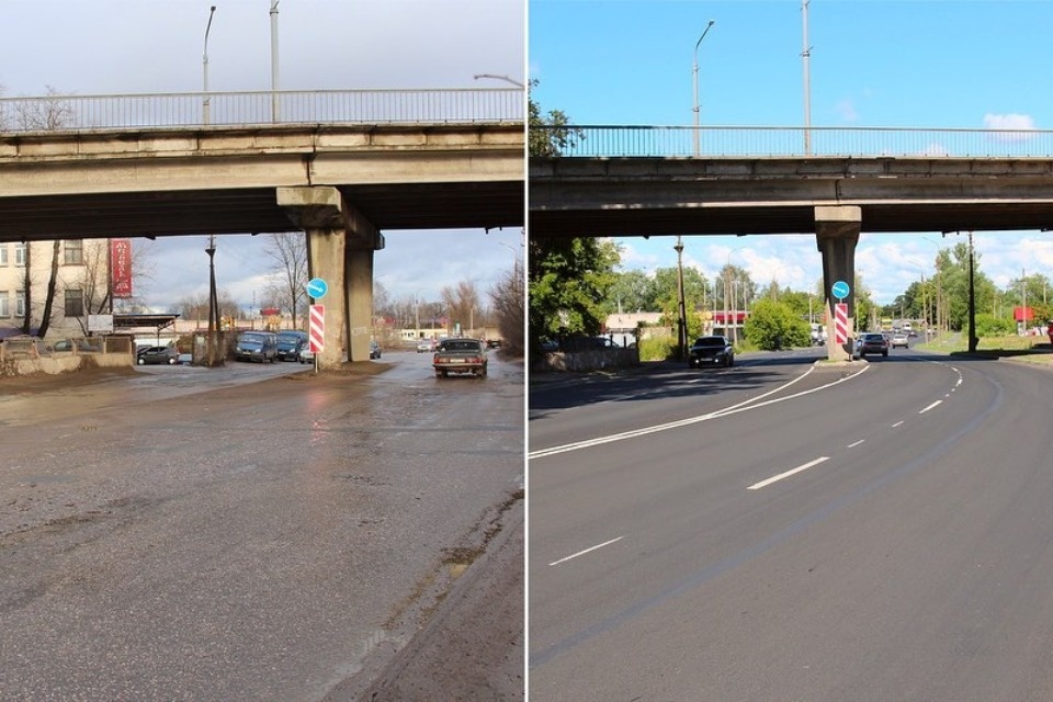 Дорога под Крестовским путепроводом в Пскове прошла приёмку