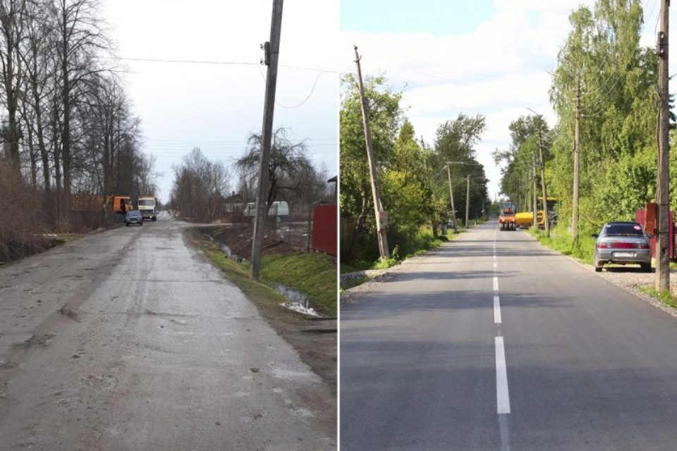 Три улицы отремонтировали в Острове по нацпроекту